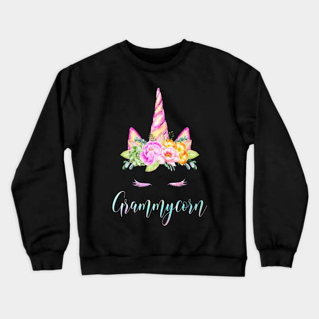 Funny Grammycorn Unicorn Costume Women Mom Mother's Day Crewneck Sweatshirt by rosellahoyt